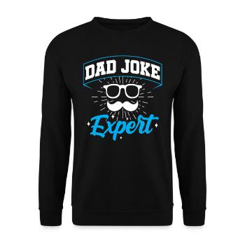 Papa Blague Papa Blagues Père - Sweat-shirt Unisexe - noir - Devant - Alina (178cm) & Michal (187cm)