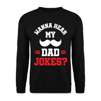 Papa Blague Papa Blagues Père - Sweat-shirt Unisexe - noir - Devant - Alina (178cm) & Michal (187cm)