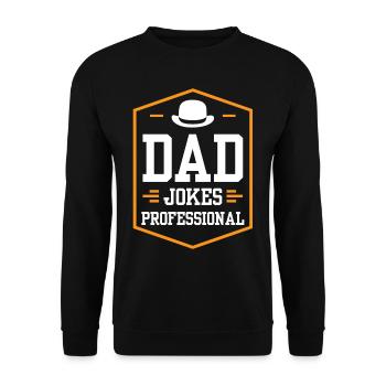 Papa Blague Papa Blague Père Blagues - Sweat-shirt Unisexe - noir - Devant - Alina (178cm) & Michal (187cm)