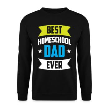 Bester Homeschool Papa Aller Zeiten Homeschooling - Unisex Pullover - Schwarz - Vorne - Alina (178cm) & Michal (187cm)