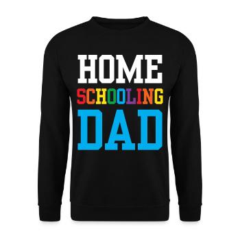Homeschooling Father Papa Homeschool Father's Day - Unisex Sweatshirt - black - Front - Alina (178cm) & Michal (187cm)