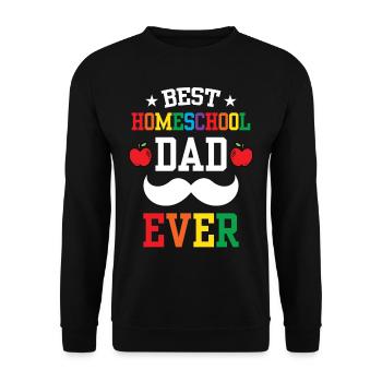 Bester Homeschool Papa Aller Zeiten Homeschooling - Unisex Pullover - Schwarz - Vorne - Alina (178cm) & Michal (187cm)