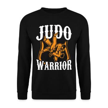 Judo Guerrier Arts Martiaux Judoka Arts Martiaux Hobby - Sweat-shirt Unisexe - noir - Devant - Alina (178cm) & Michal (187cm)
