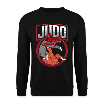 Judo Lovers Hobby Judoka Martial Arts Martial Arts - Unisex Sweatshirt - black - Front - Alina (178cm) & Michal (187cm)