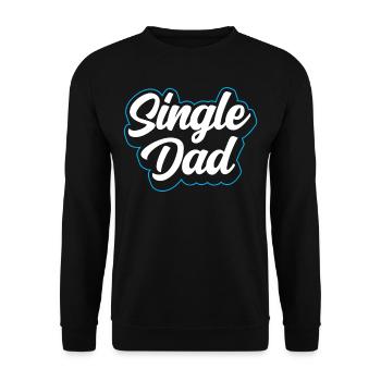 Père célibataire Papa monoparental Papa - Sweat-shirt Unisexe - noir - Devant - Alina (178cm) & Michal (187cm)