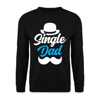 Père célibataire Papa Papi Parent célibataire - Sweat-shirt Unisexe - noir - Devant - Alina (178cm) & Michal (187cm)