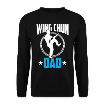 Wing Chun Vater Kampfsport Kampfkunst Trainer - Unisex Pullover - Schwarz - Vorne - Alina (178cm) & Michal (187cm)