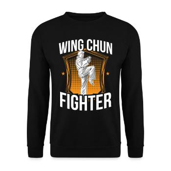 Wing Chun Fighter Entraîneur Arts Martiaux Arts Martiaux Arts Martiaux - Sweat-shirt Unisexe - noir - Devant - Alina (178cm) & Michal (187cm)