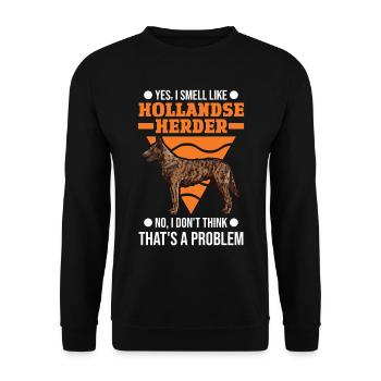Hollandse Herder Hollandse Herderdshond - Unisex Pullover - Schwarz - Vorne - Alina (178cm) & Michal (187cm)