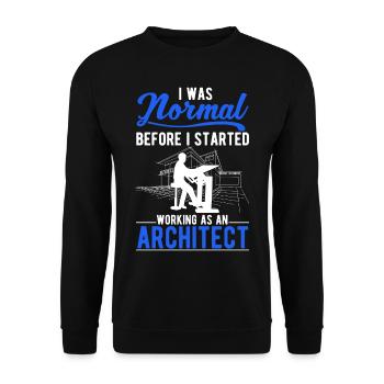 Architekt Geschenk Innenarchitekt Architektur - Unisex Pullover - Schwarz - Vorne - Alina (178cm) & Michal (187cm)