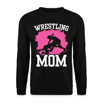 Wrestling Mama Ringer Wrestler Ringen Ringkampf - Unisex Pullover - Schwarz - Vorne - Alina (178cm) & Michal (187cm)