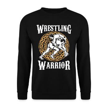 Wrestling Krieger Ringer Ringkampf Ringen - Unisex Pullover - Schwarz - Vorne - Alina (178cm) & Michal (187cm)