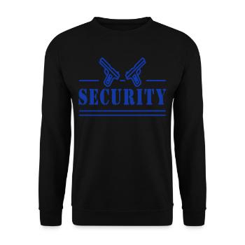 Security Bouncer Security Security Guard - Unisex Sweatshirt - black - Front - Alina (178cm) & Michal (187cm)