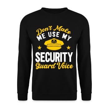 My Security Security Voice - Unisex Sweatshirt - black - Front - Alina (178cm) & Michal (187cm)