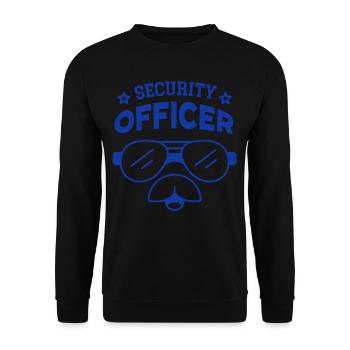 Security Bouncer Security Guard Security - Unisex Sweatshirt - black - Front - Alina (178cm) & Michal (187cm)