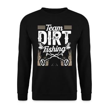 Team Dirt Fishing Metal Detection Metal Detecting - Unisex Sweatshirt - black - Front - Alina (178cm) & Michal (187cm)