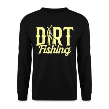 Dirt Fischen Metal Detecting Dirt Fishing - Unisex Pullover - Schwarz - Vorne - Alina (178cm) & Michal (187cm)