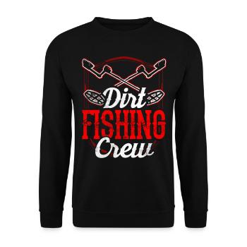Dirt Fishing Mannschaft Metal Detecting - Unisex Pullover - Schwarz - Vorne - Alina (178cm) & Michal (187cm)