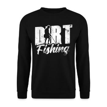 Dirt Fishing Metal Detection Metal Detecting - Unisex Sweatshirt - black - Front - Alina (178cm) & Michal (187cm)