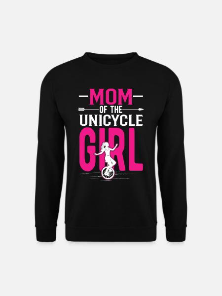Mutter von Einrad Mädchen - Unisex Pullover - Schwarz