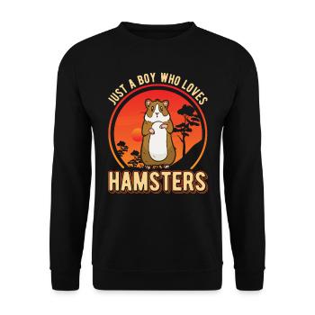 Hamster Jeune Hamster Doré Hamster Nain Hamster - Sweat-shirt Unisexe - noir - Devant - Alina (178cm) & Michal (187cm)