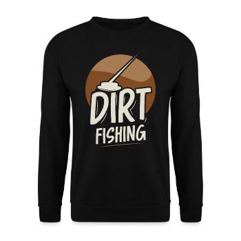 Dirt Fishing Metal Detecting Metal Detection - Unisex Sweatshirt - black - Front - Alina (178cm) & Michal (187cm)