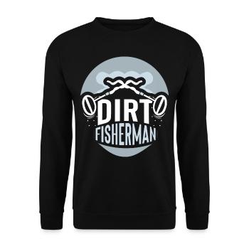 Dirt Fischer Metal Detecting Dirt Fishing - Unisex Pullover - Schwarz - Vorne - Alina (178cm) & Michal (187cm)