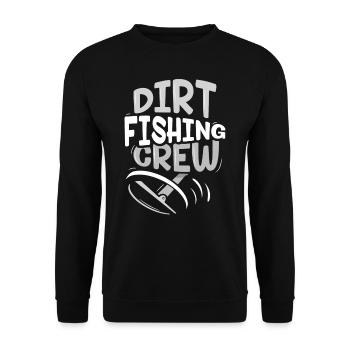 Dirt Fishing Mannschaft Metal Detecting - Unisex Pullover - Schwarz - Vorne - Alina (178cm) & Michal (187cm)