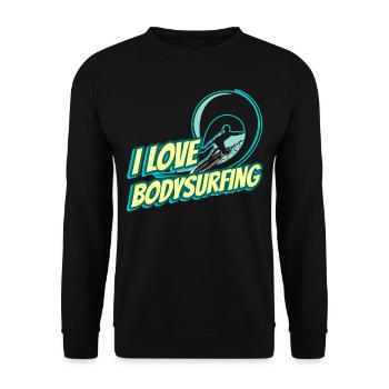 I love bodysurfing bodysurfer bodysurfing hobby - Unisex Sweatshirt - black - Front - Alina (178cm) & Michal (187cm)