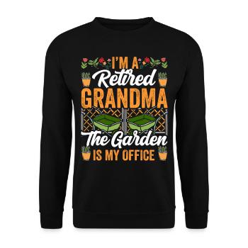 Ich Bin Eine Großmutter Im Ruhestand Oma Garten - Unisex Pullover - Schwarz - Vorne - Alina (178cm) & Michal (187cm)
