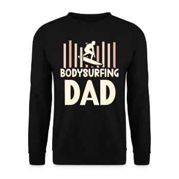 Bodysurfing Father Hobby Bodysurfing Bodysurfing Bodysurfing - Unisex Sweatshirt - black - Front - Alina (178cm) & Michal (187cm)