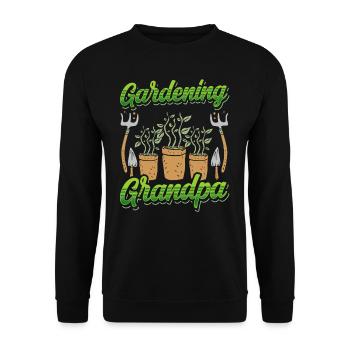 Jardinage Grand-père Jardinier Grand-père Jardin - Sweat-shirt Unisexe - noir - Devant - Alina (178cm) & Michal (187cm)
