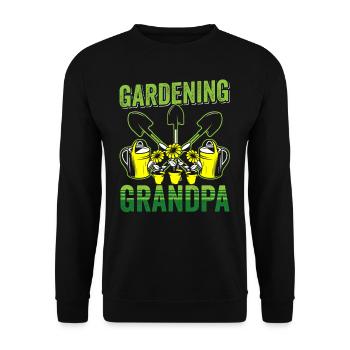 Jardinage Grand-père Grand-père Jardinier - Sweat-shirt Unisexe - noir - Devant - Alina (178cm) & Michal (187cm)