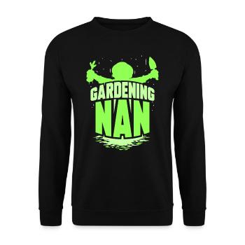 Gartenarbeit Großmutter Garten Oma Gärtnerin - Unisex Pullover - Schwarz - Vorne - Alina (178cm) & Michal (187cm)