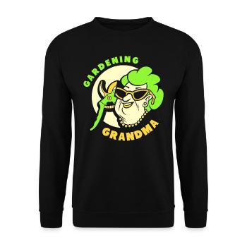 Gartenarbeit Oma Garten Gärtnerin Großmutter - Unisex Pullover - Schwarz - Vorne - Alina (178cm) & Michal (187cm)