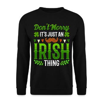 Ne vous inquiétez pas, ce n’est qu’un Irlandais excentrique irlandais - Sweat-shirt Unisexe - noir - Devant - Alina (178cm) & Michal (187cm)