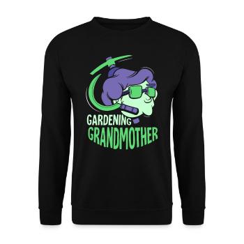 Gartenarbeit Großmutter Garten Oma Gärtnerin - Unisex Pullover - Schwarz - Vorne - Alina (178cm) & Michal (187cm)