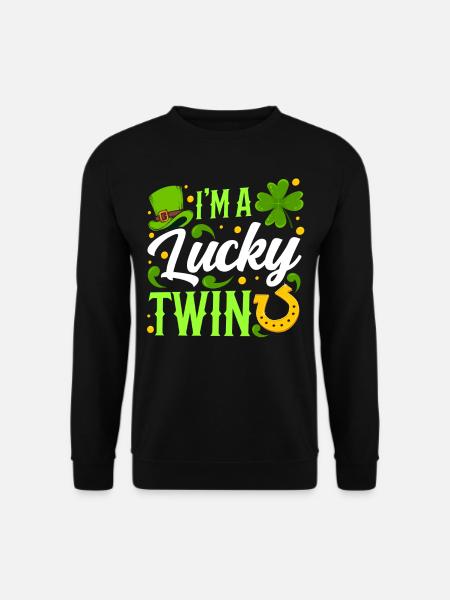 Ich Bin Ein Glücklicher Zwilling Irland Ire - Unisex Pullover - Schwarz