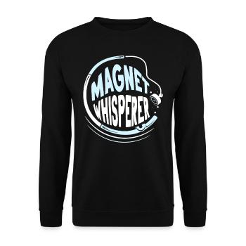 Magnet Whisperer Magnetic Fisher Magnetic Fishing - Unisex Sweatshirt - black - Front - Alina (178cm) & Michal (187cm)