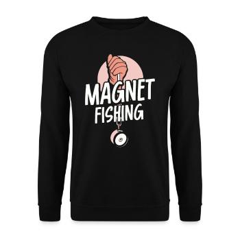 Aimant de pêche magnétique Pêcheur magnétique - Sweat-shirt Unisexe - noir - Devant - Alina (178cm) & Michal (187cm)