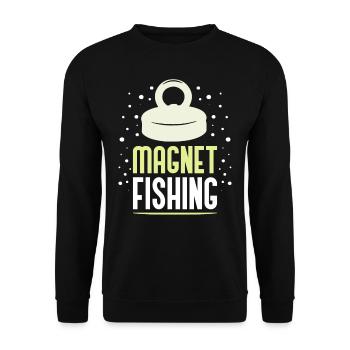 Aimant magnétique de pêcheur magnétique de pêche - Sweat-shirt Unisexe - noir - Devant - Alina (178cm) & Michal (187cm)