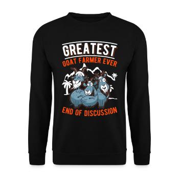 Le plus grand éleveur de chèvres Chèvre de ferme de chèvre - Sweat-shirt Unisexe - noir - Devant - Alina (178cm) & Michal (187cm)