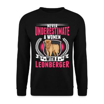 Leonberg Woman - Unisex Sweatshirt - black - Front - Alina (178cm) & Michal (187cm)