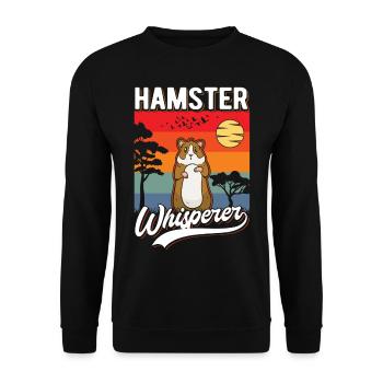 Hamster Whisperer Hamster Cadeau Hamster Doré - Sweat-shirt Unisexe - noir - Devant - Alina (178cm) & Michal (187cm)