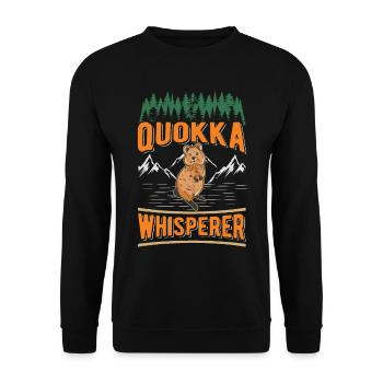 Quokka Whisperer Kangourou à queue courte - Sweat-shirt Unisexe - noir - Devant - Alina (178cm) & Michal (187cm)