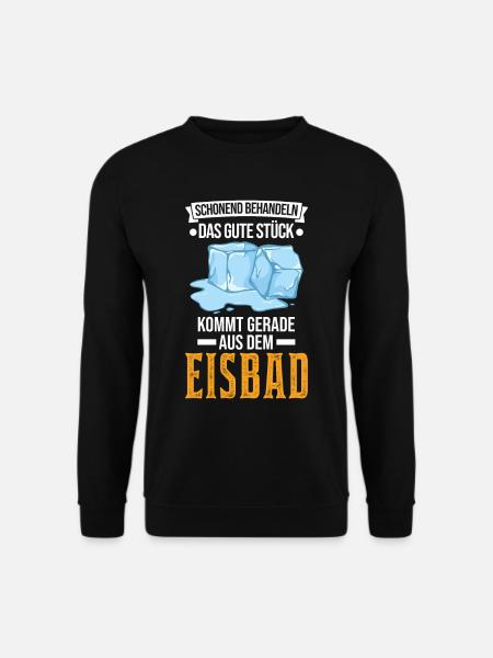 Eisbad Eisbaden Winterbad Eisschwimmen - Unisex Pullover - Schwarz