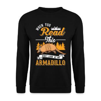 Armadillo Gift Armadillo - Unisex Sweatshirt - black - Front - Alina (178cm) & Michal (187cm)