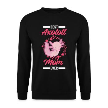 Meilleur Axolotl Maman Ever Axolotl Mama - Sweat-shirt Unisexe - noir - Devant - Alina (178cm) & Michal (187cm)