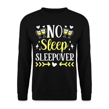 No Sleep Sleepover Overnight Stay - Unisex Sweatshirt - black - Front - Alina (178cm) & Michal (187cm)