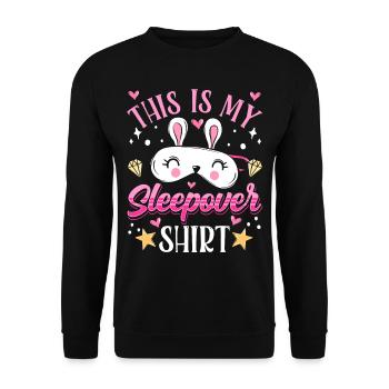 C’est mon Sleepover Shirt Party Stay - Sweat-shirt Unisexe - noir - Devant - Alina (178cm) & Michal (187cm)